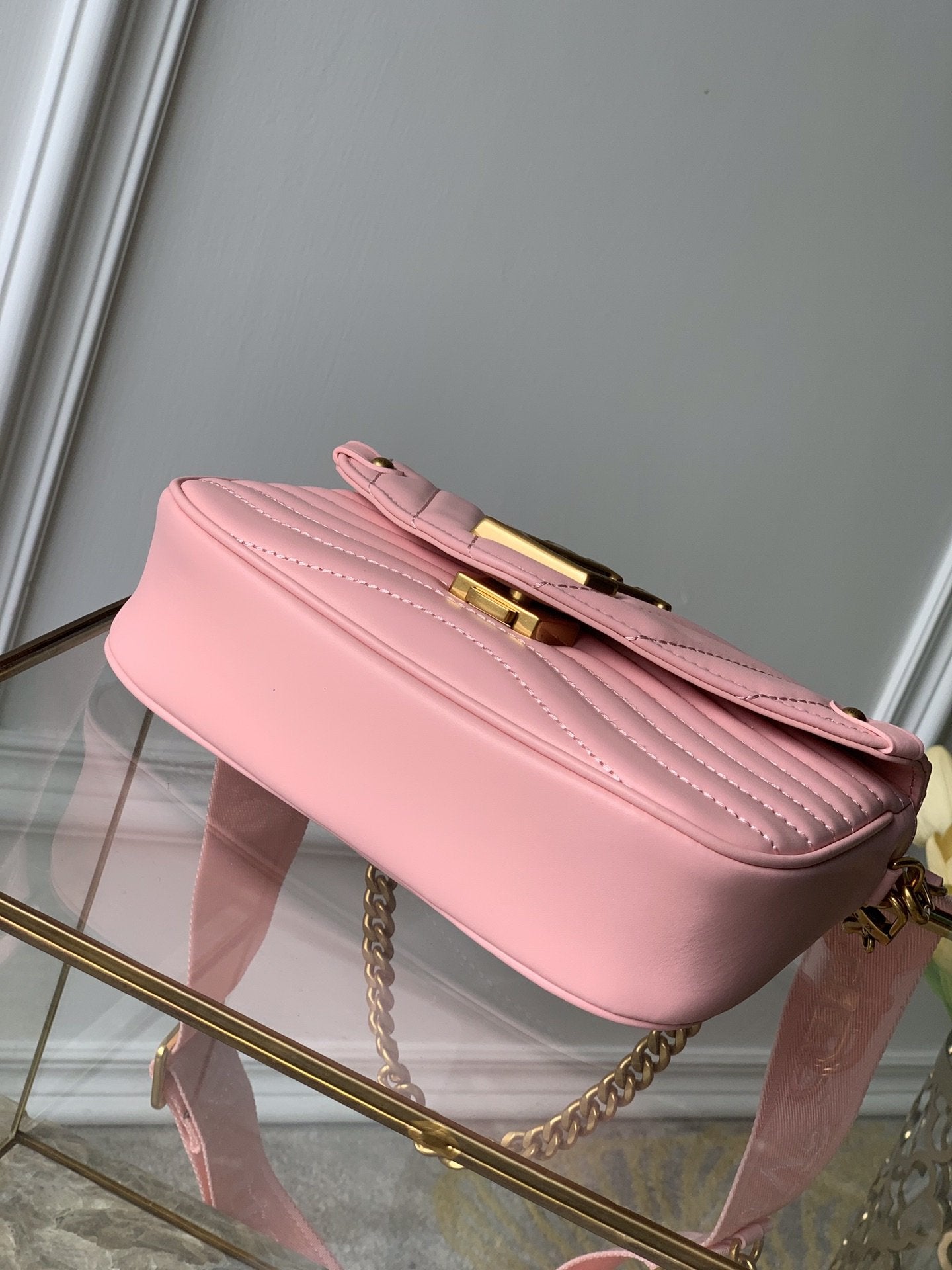 MULTI-POCHETTE PINK CALFKIN 19CM CROSS BODY BAG