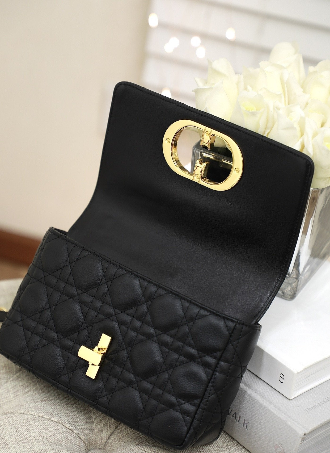 SMALL CARO BAG BALCK SUPPLE CANNAGE CALFSKIN