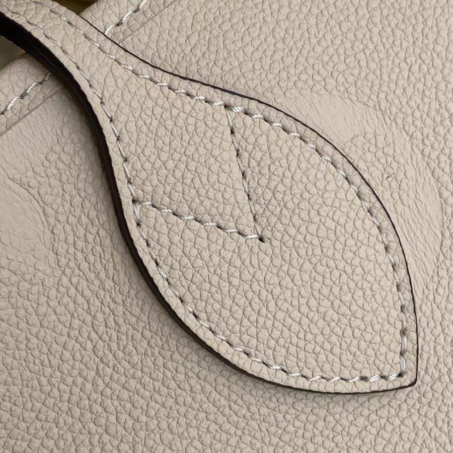 NEVERFULL MM 32 CREAM EMBOSSED COWHIDE LEATHER