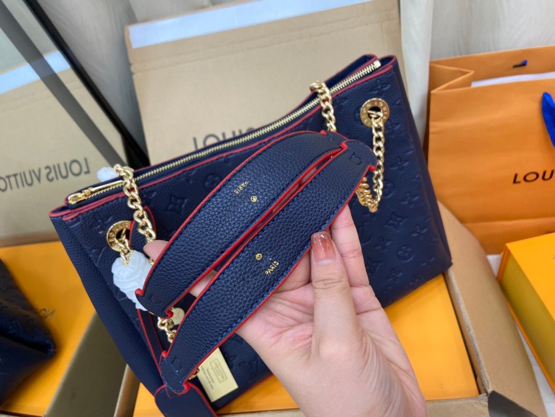 SURENE MM 36CM BLUE MONOGRAM GRAINED CALFSKIN