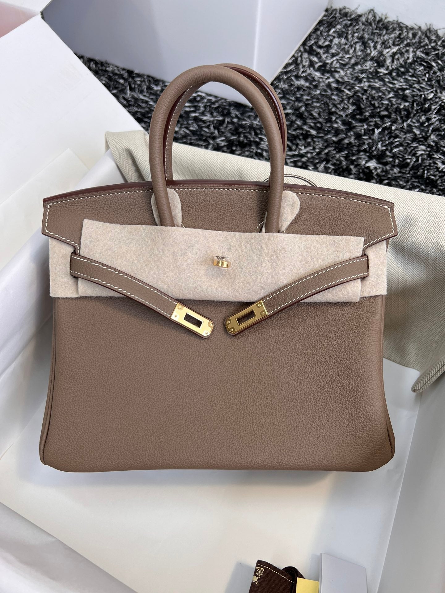 HM BIRKIN 25CM BROWN TOGO LEATHER GOLD HARDWARE