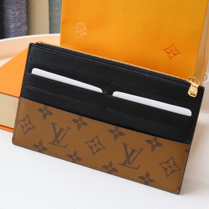 LV SLIM PURSE MONOGRAM REVERSE CANVAS 20CM