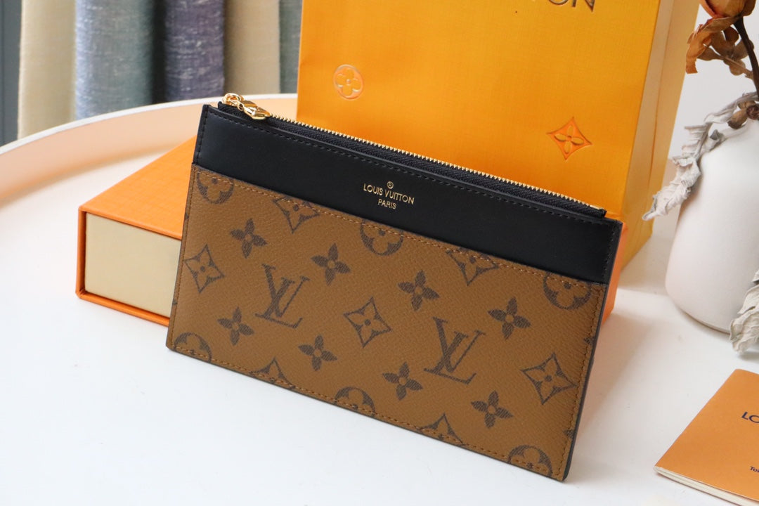 LV SLIM PURSE MONOGRAM REVERSE CANVAS 20CM