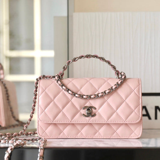 CC WOC 18.5 PINK LAMBSKIN SILVER HARDWARE