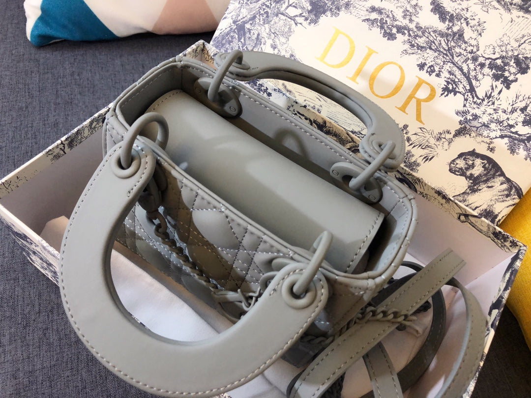 MINI LADY 17 BAG IN GREY CALFSKIN