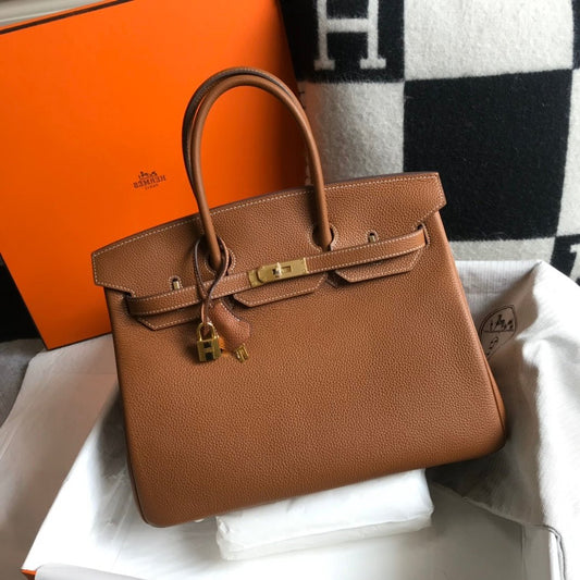 HM BIRKIN 35CM BAG BROWN CALFSKIN GOLD HARDWARE