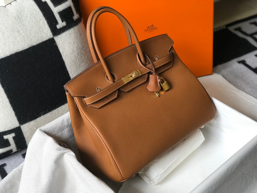 HM BIRKIN 35CM BAG BROWN CALFSKIN GOLD HARDWARE