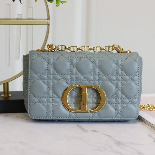 CARO MINI BAG 20 IN LIGHT BLUE CALFSKIN