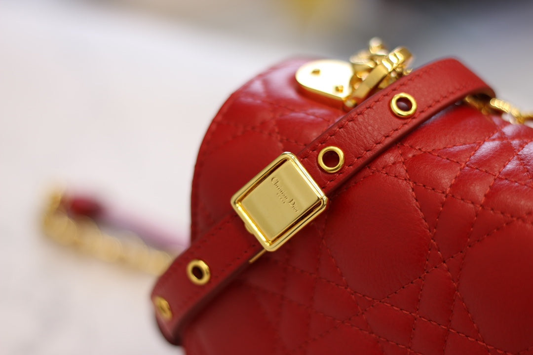 CARO MINI BAG 20 IN CANDY RED CALFSKIN