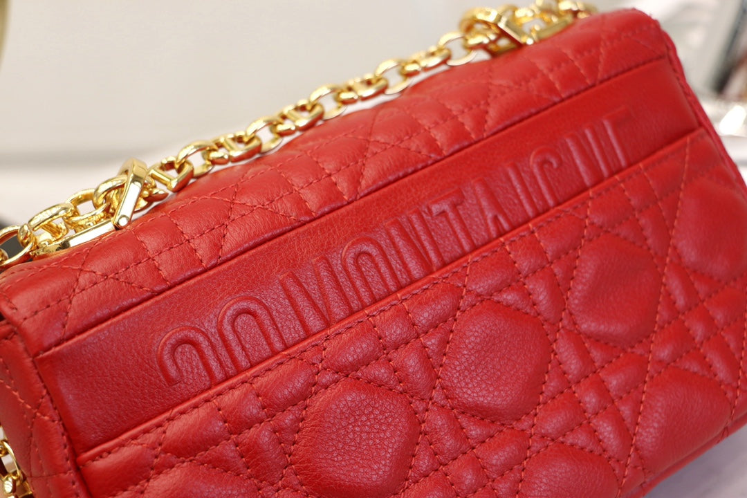 CARO MINI BAG 20 IN CANDY RED CALFSKIN