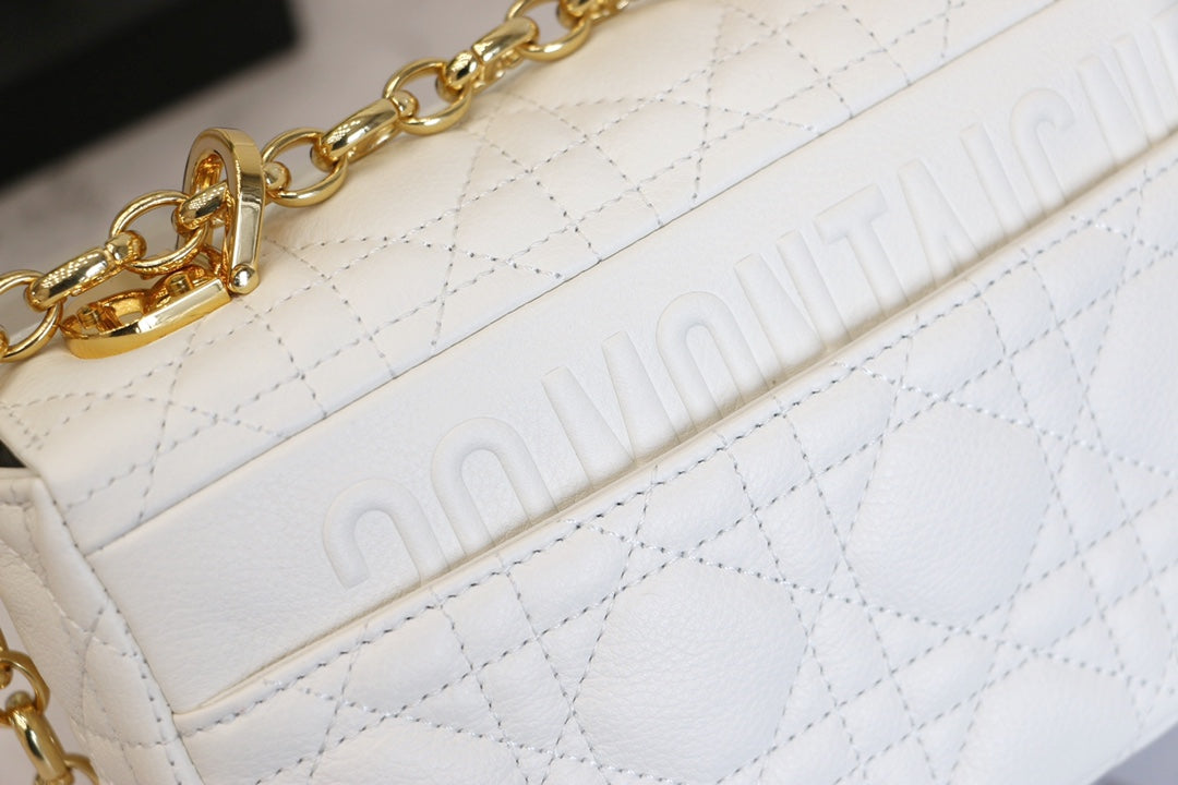 CARO MINI BAG 20 IN WHITE CALFSKIN