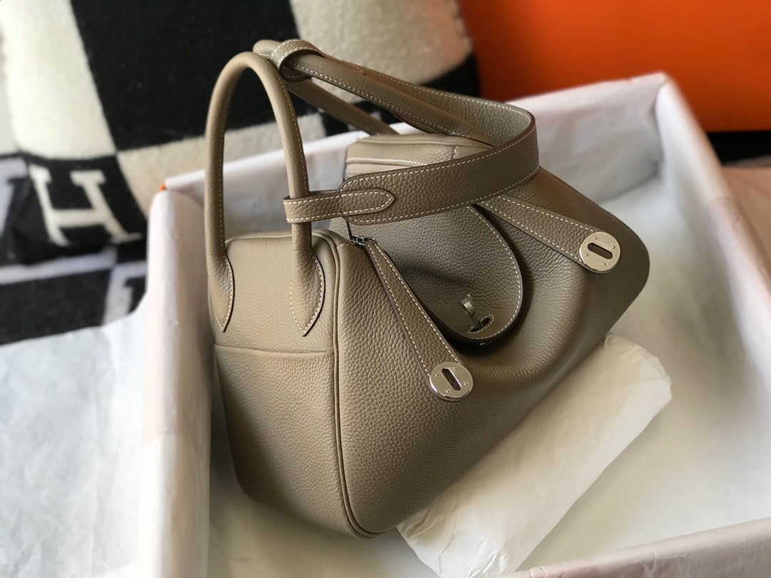 HM LINDY 30 BAG KHAKI CALFSKIN