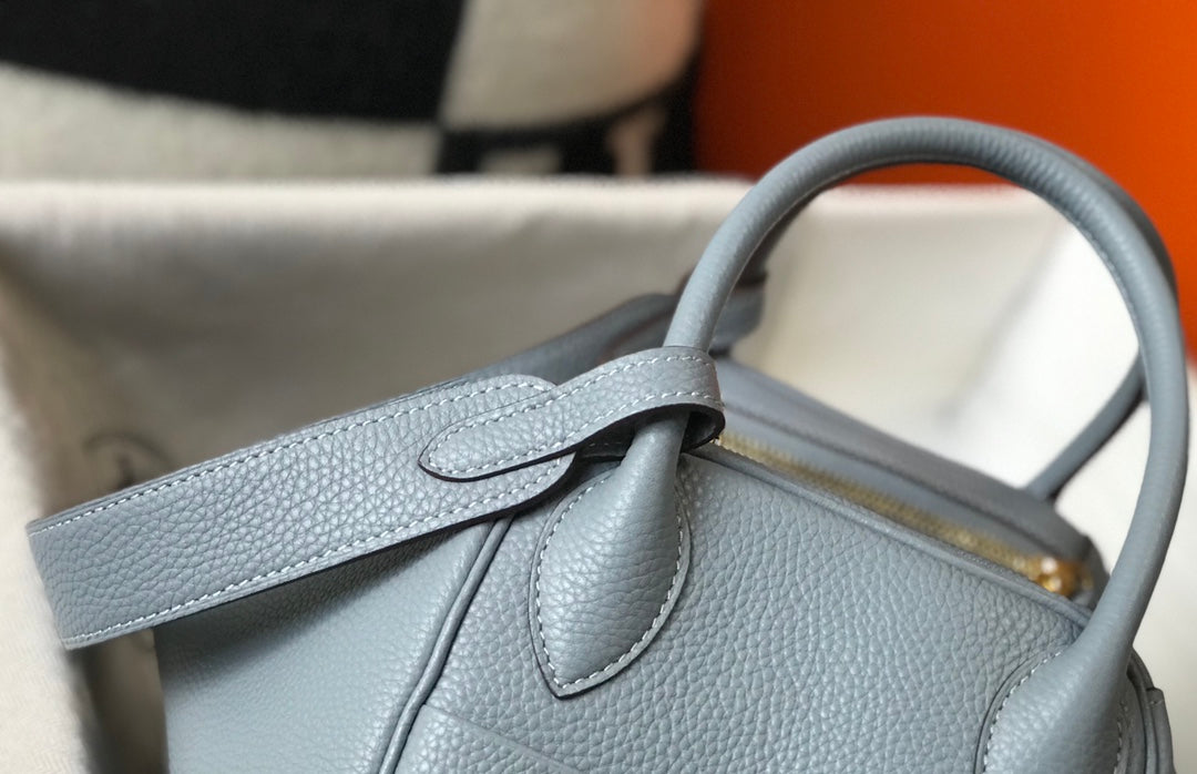 HM LINDY 30 BAG TEMPERED GRAY CALFSKIN