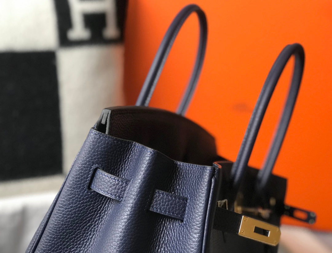 HM BIRKIN 35CM BAG NAVY CALFSKIN GOLD HARDWARE