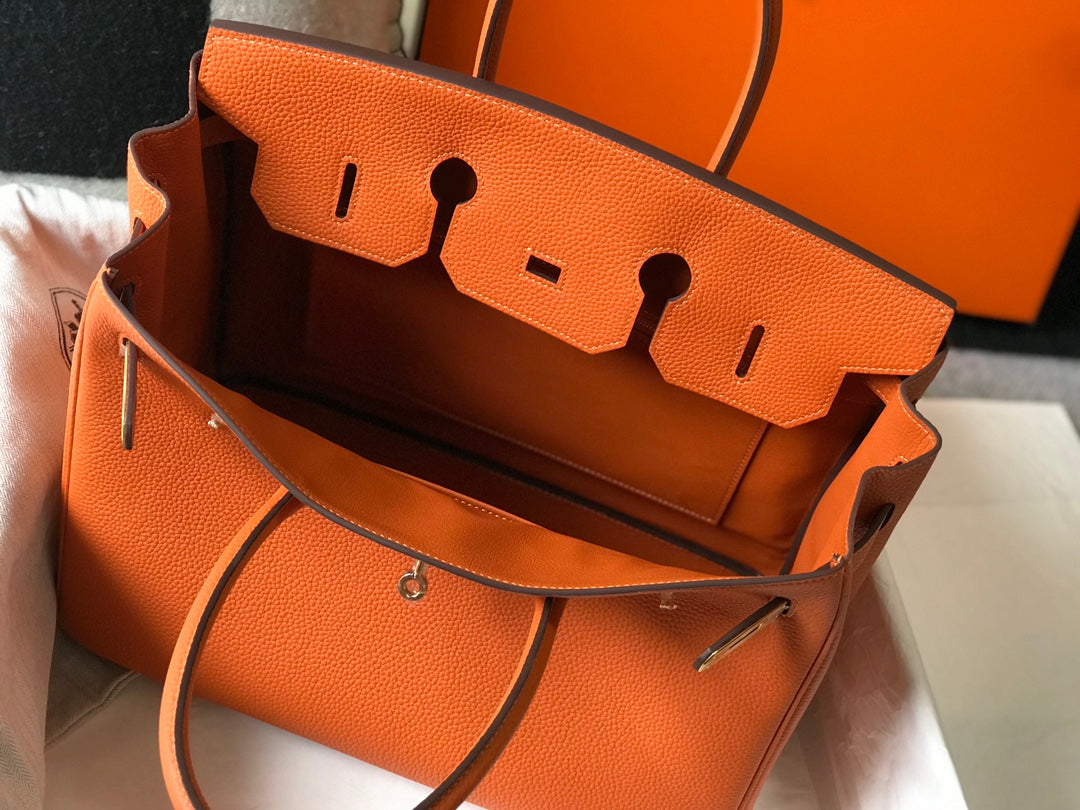 HM BIRKIN 35CM BAG ORANGE CALFSKIN GOLD HARDWARE