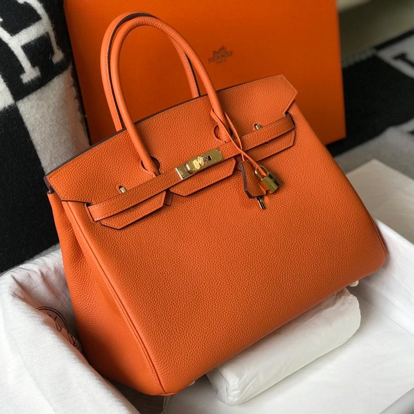 HM BIRKIN 35CM BAG ORANGE CALFSKIN GOLD HARDWARE