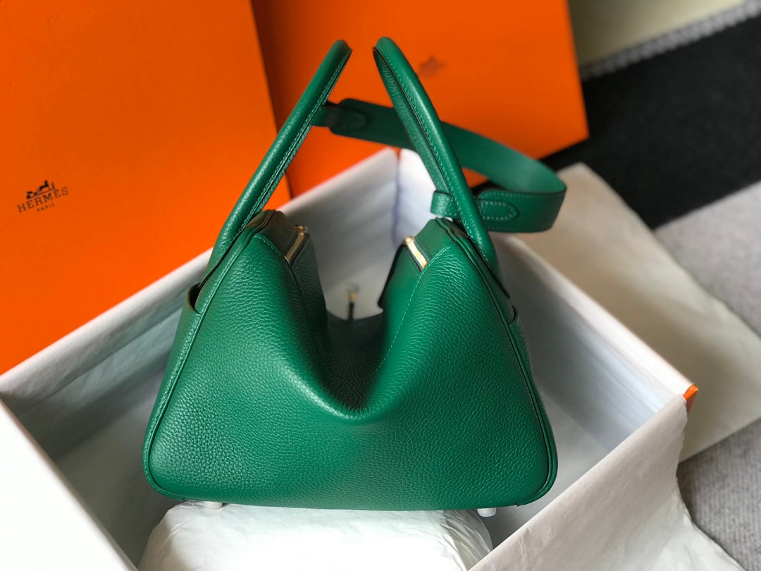 HM LINDY 26 BAG CASTLETON GREEN CALFSKIN