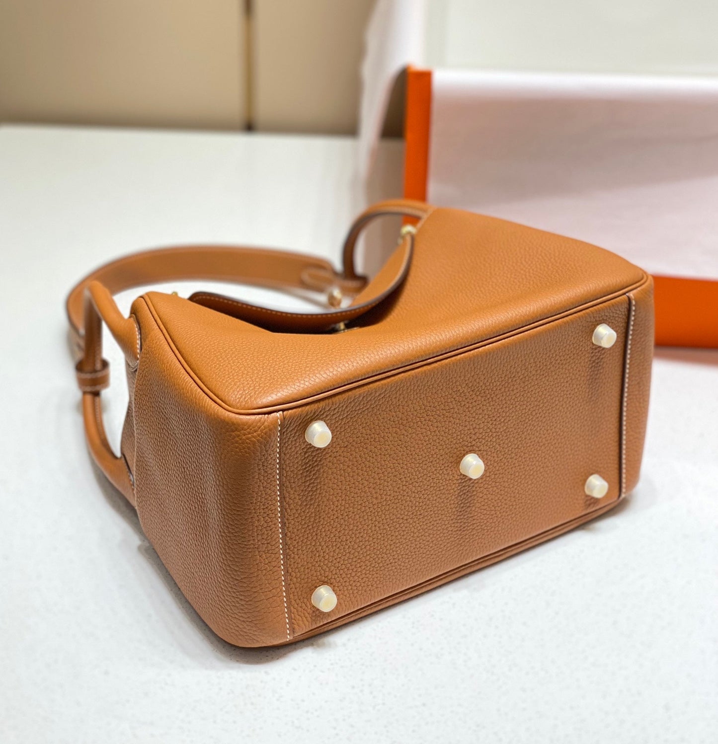 HM LINDY 30 BAG ORANGE CALFSKIN