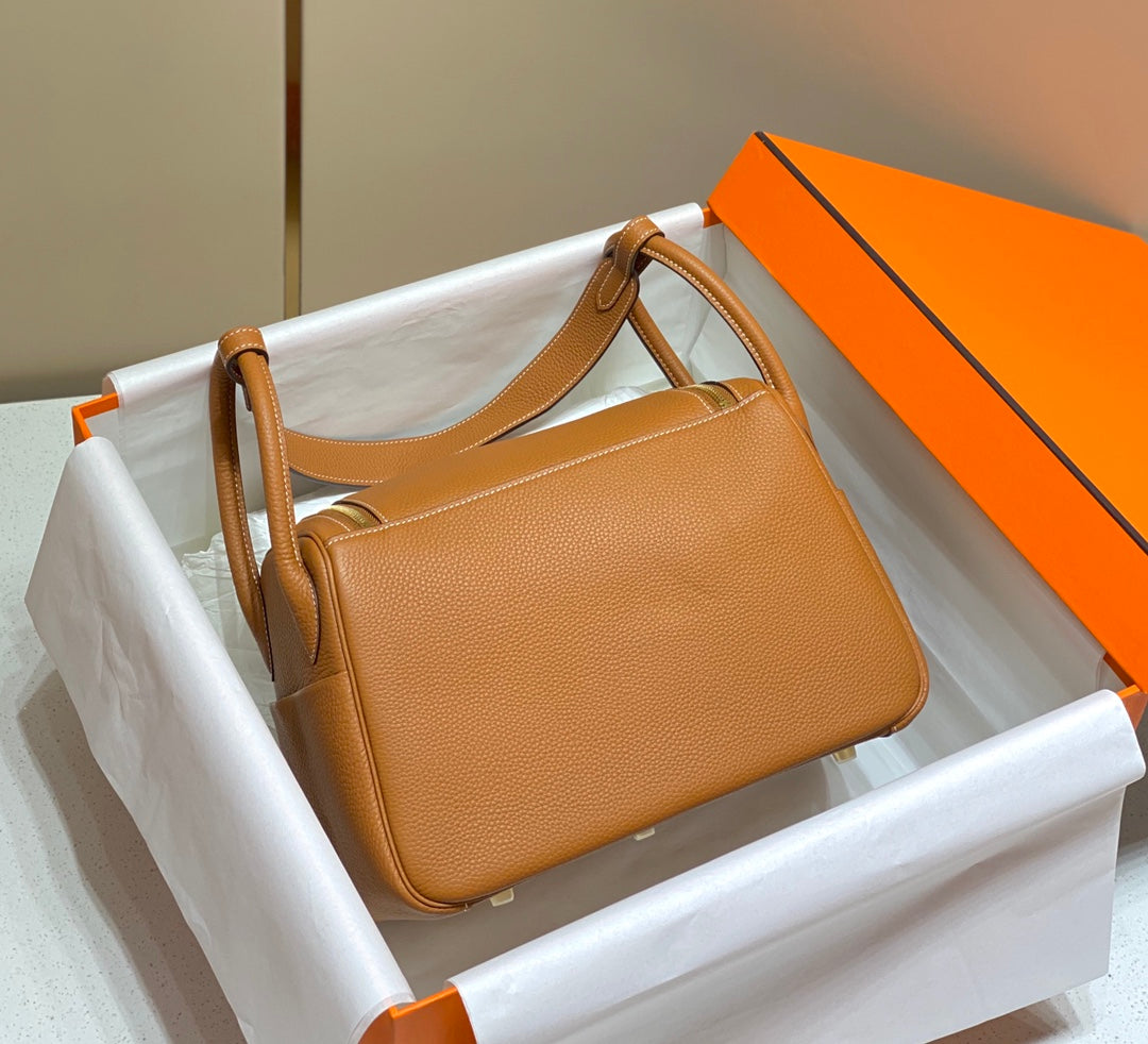 HM LINDY 26 BAG ORANGE CALFSKIN