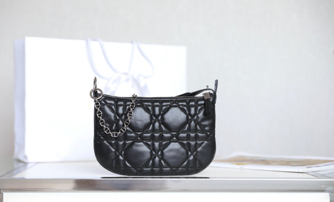 MINI CARO BAG 25 IN BLACK LAMBSKIN