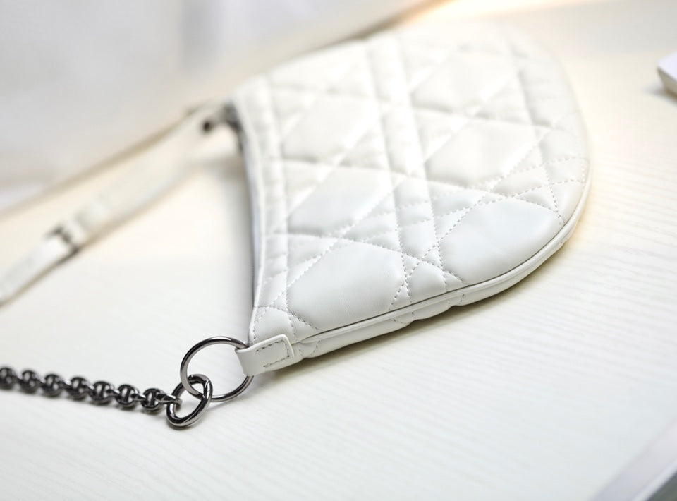 MINI CARO BAG 25 IN WHITE LAMBSKIN