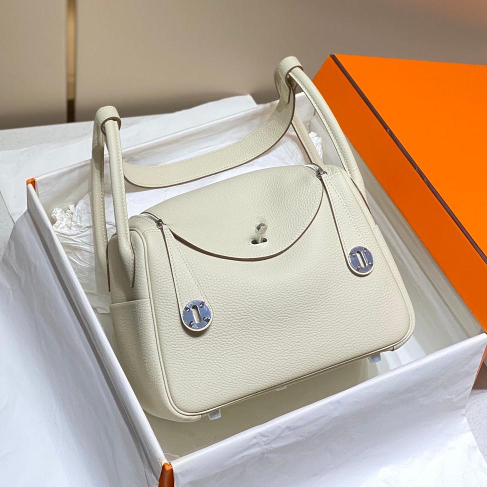 HM LINDY 26 BAG WHITE CALFSKIN