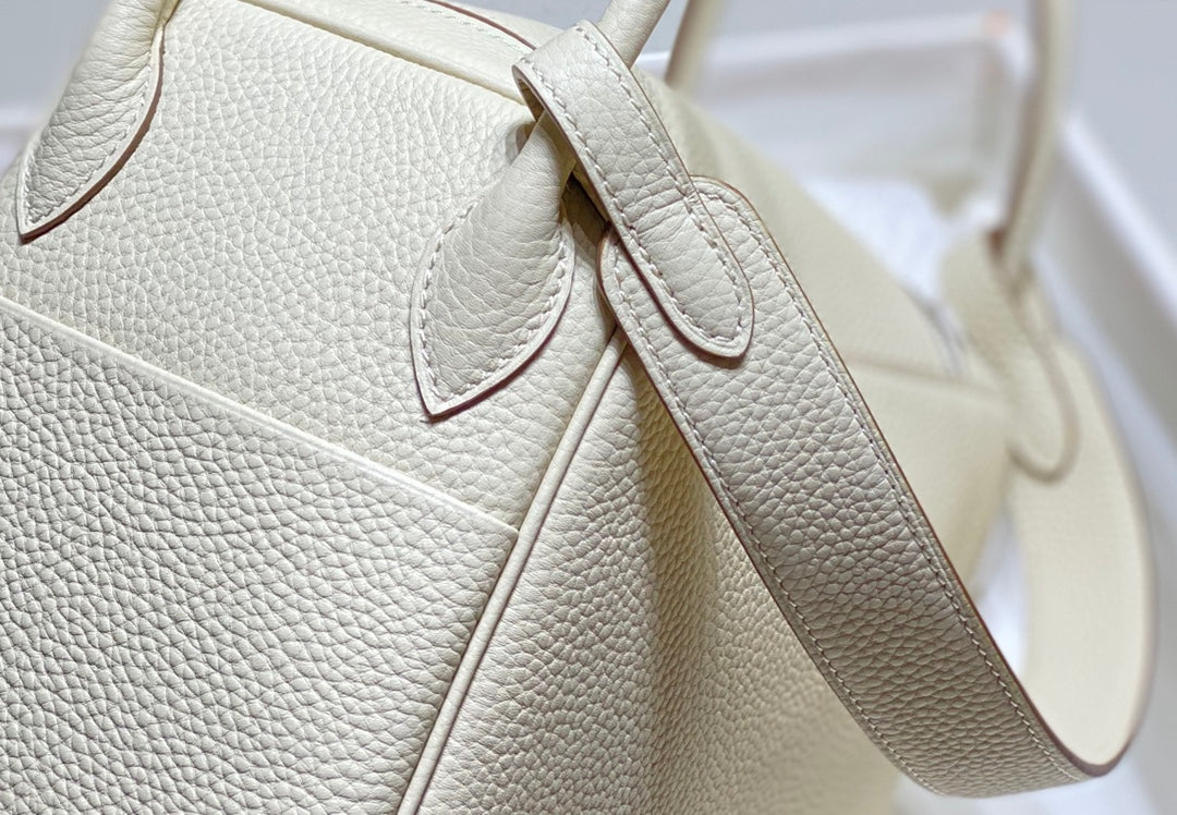 HM LINDY 30 BAG WHITE CALFSKIN