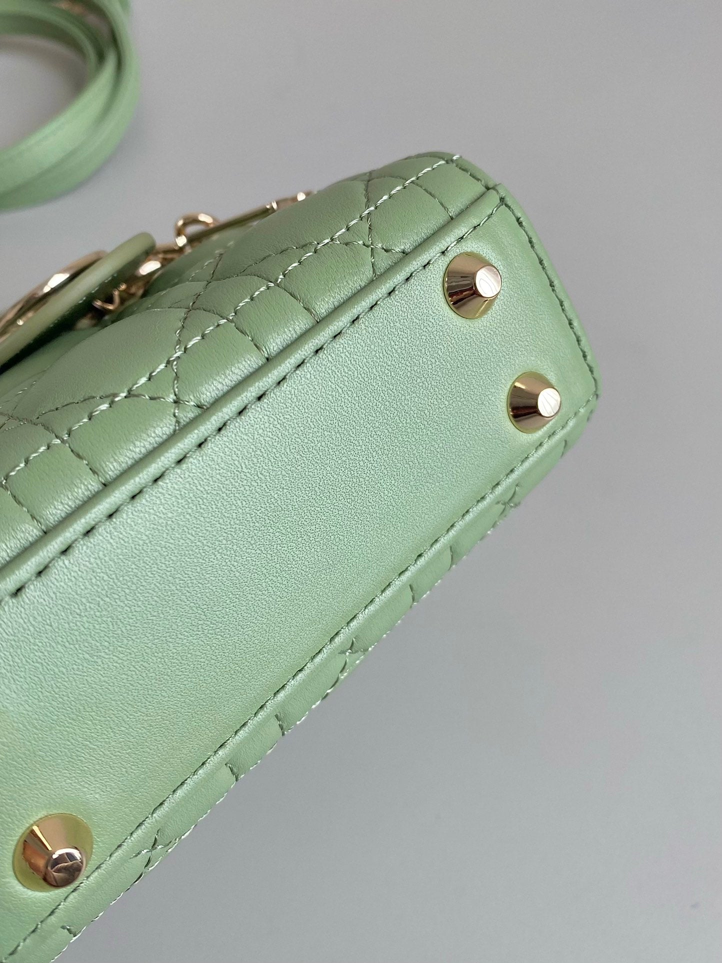 MICRO LADY 12 BAG IN LIGHT GREEN LAMBSKIN