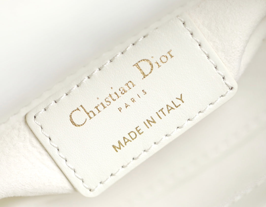 LADY D-JOY MICRO 16 IN WHITE LAMBSKIN