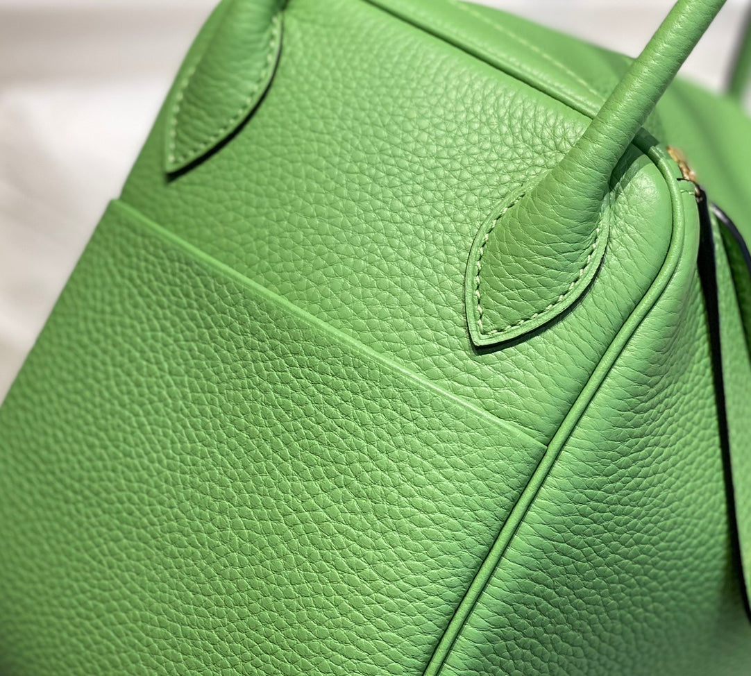 HM LINDY 30 BAG KELLY GREEN CALFSKIN