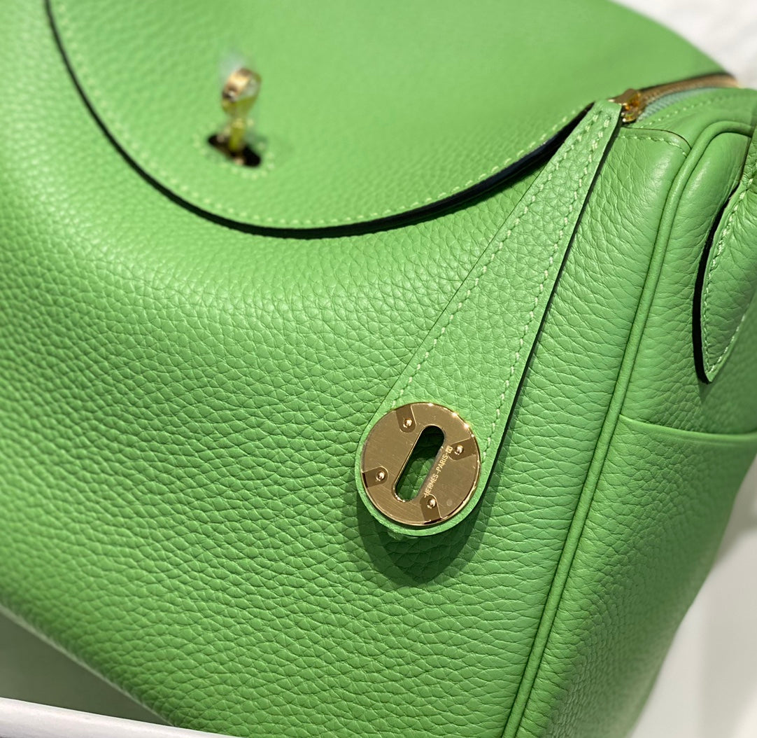 HM LINDY 30 BAG KELLY GREEN CALFSKIN