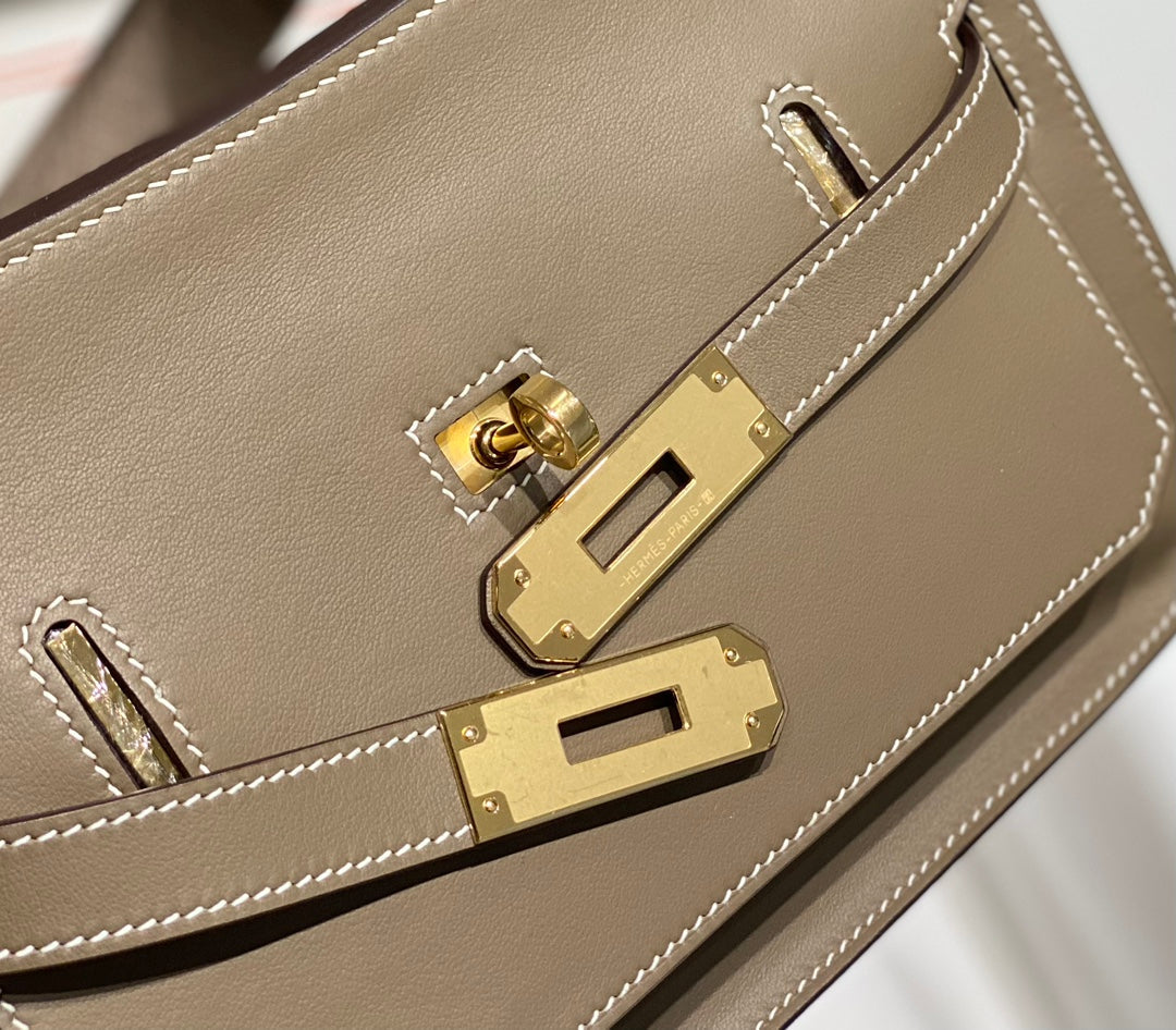 HM JYPSIÈRE MINI 23 TAN CALFSKIN GOLD HARDWARE