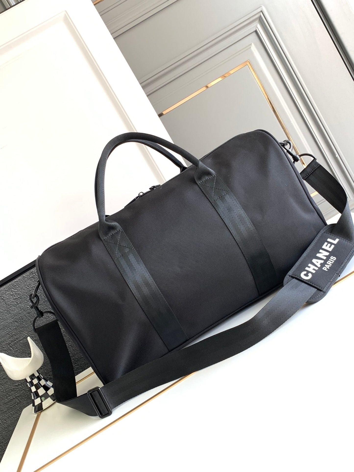 CC TRAVEL BAG 45 IN BLACK CANVAS