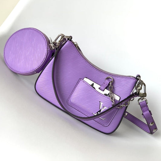 MARELLINI 19 PURPLE EPI GRAINED LEATHER