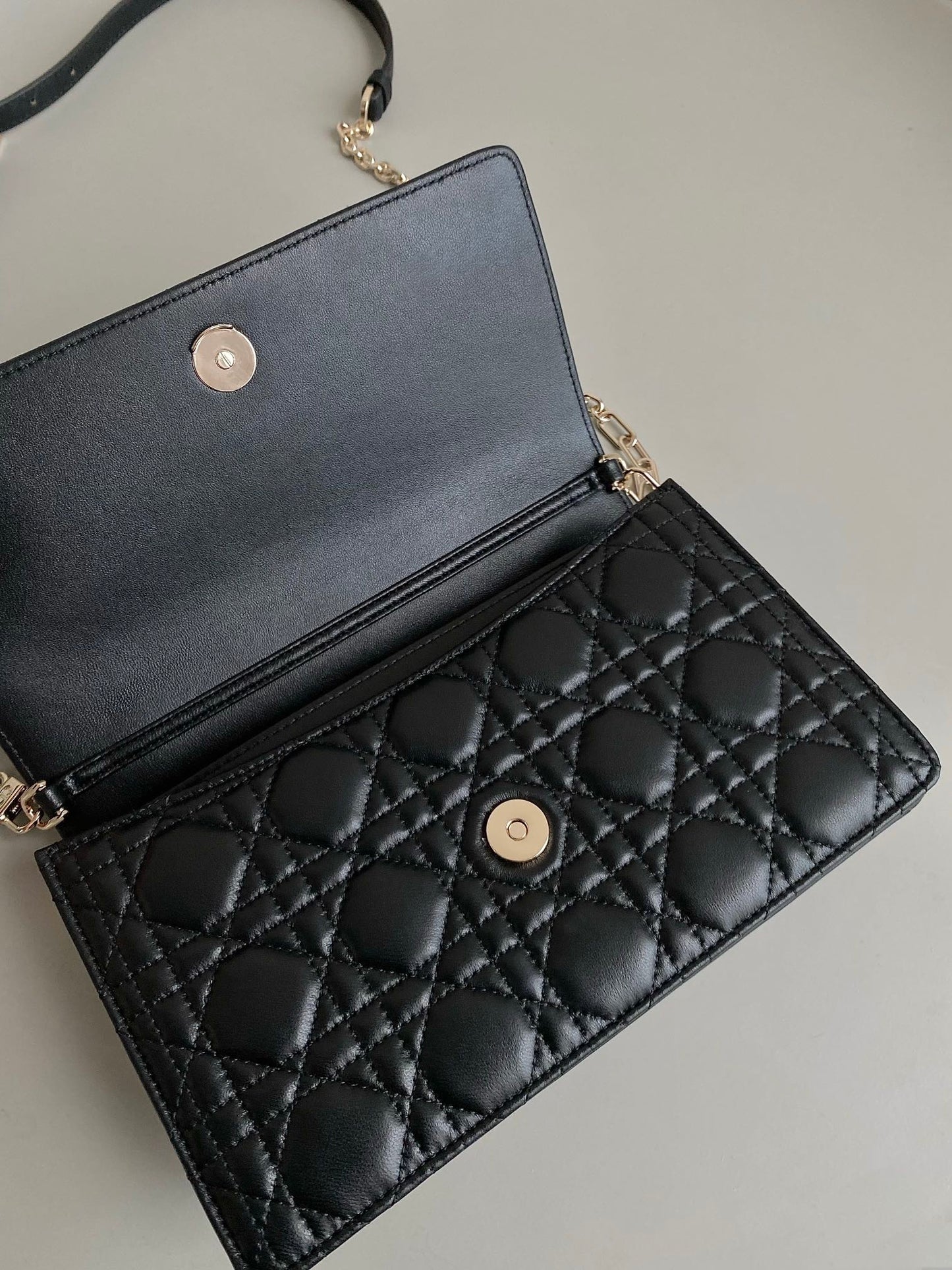 MISS LADY 24 LARGE BAG IN BLACK LAMBSKIN