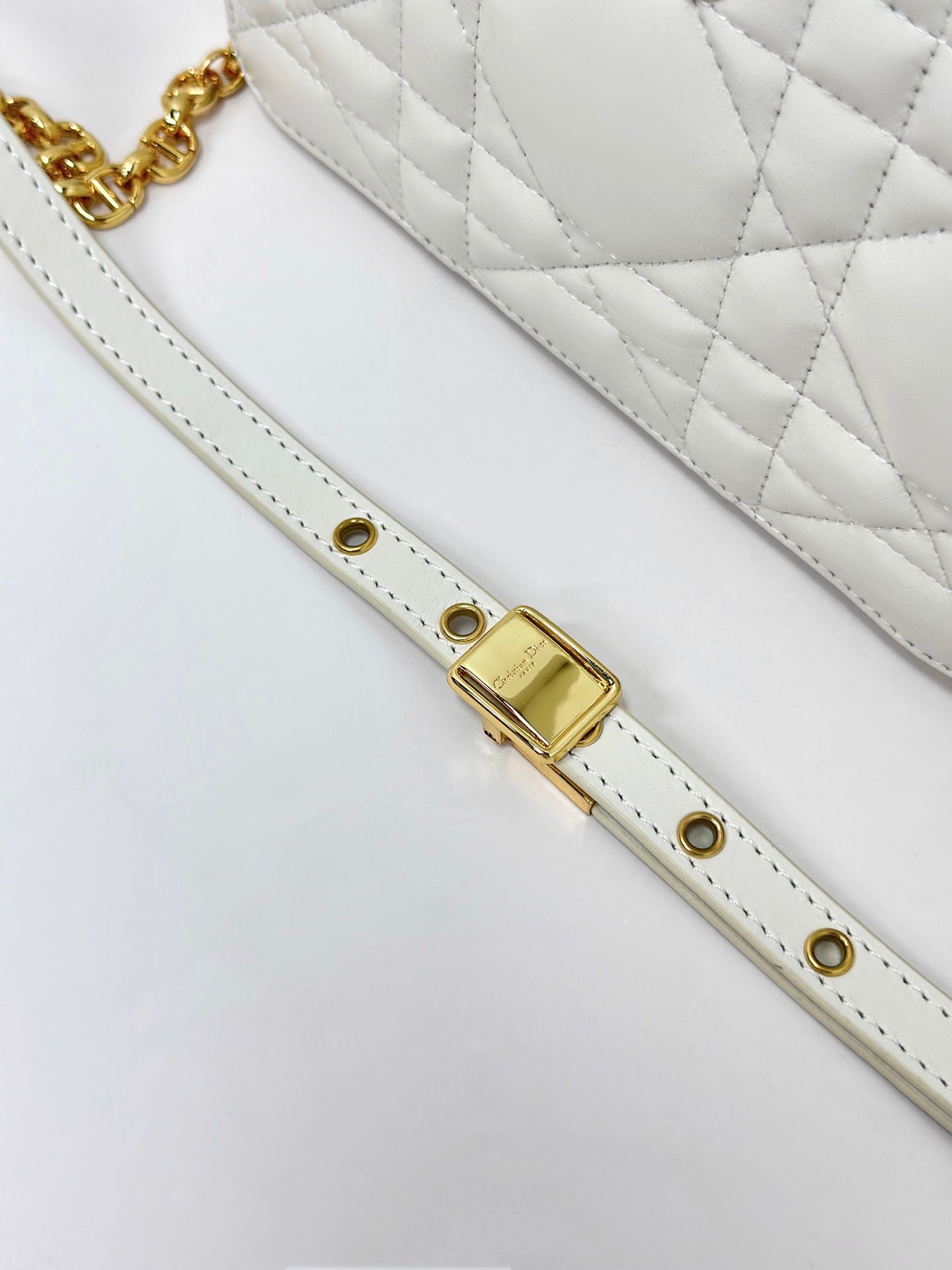 CARO BOX 19 IN WHITE CALFSKIN