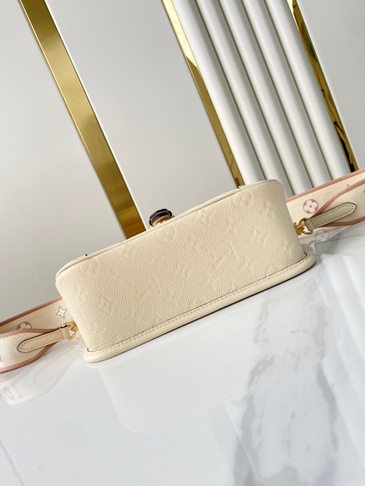 DIANE 23 IN CREAM MONOGRAM EMPREINTE LEATHER