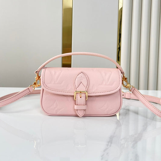 NANO DIANE 19 IN OPALE PINK MONOGRAM EMPREINTE LEATHER