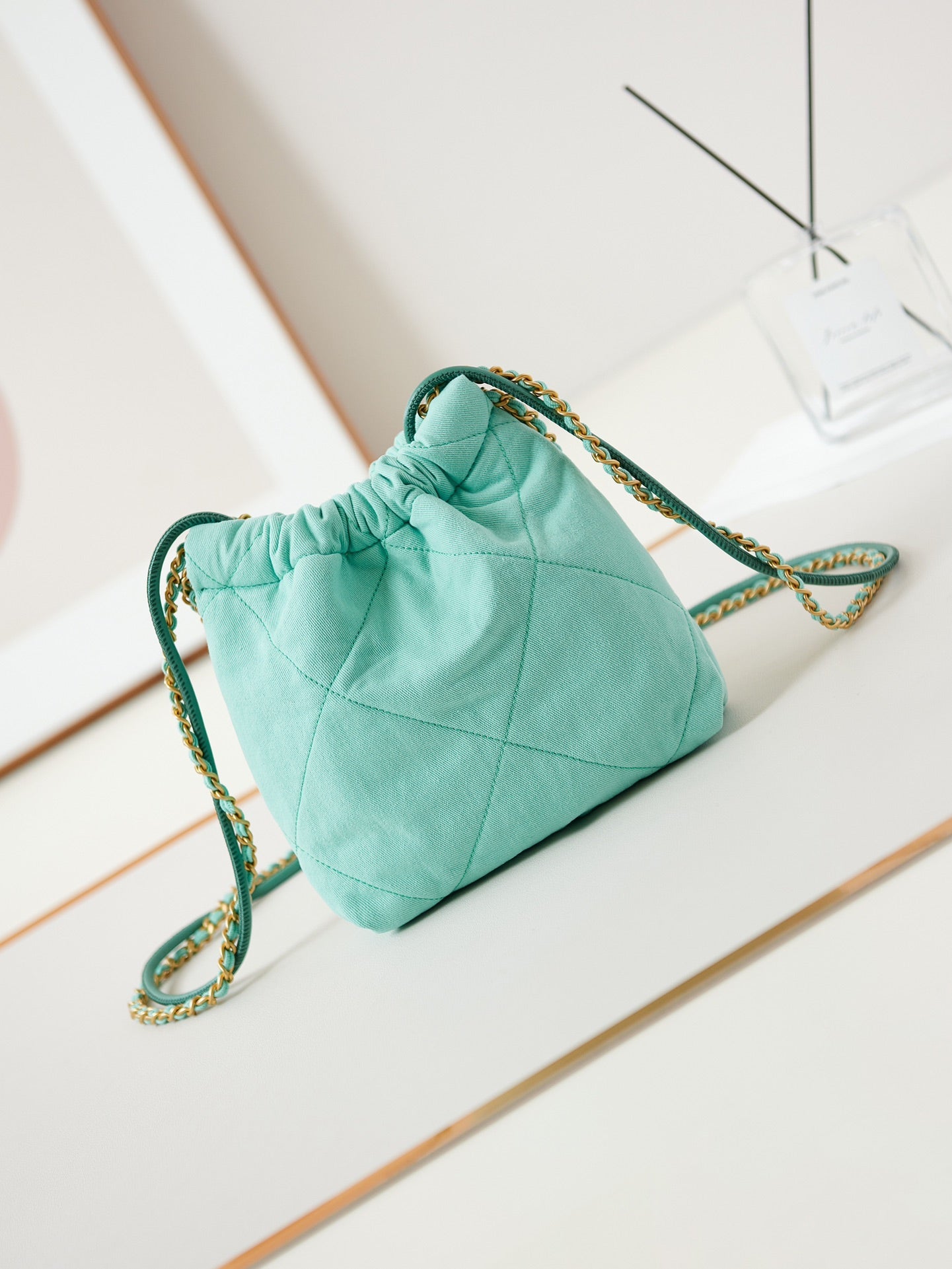 CC CLASSIC MINI 20 BAG IN TIFFANY BLUE CANVAS