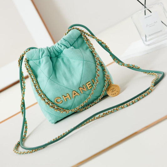 CC CLASSIC MINI 20 BAG IN TIFFANY BLUE CANVAS