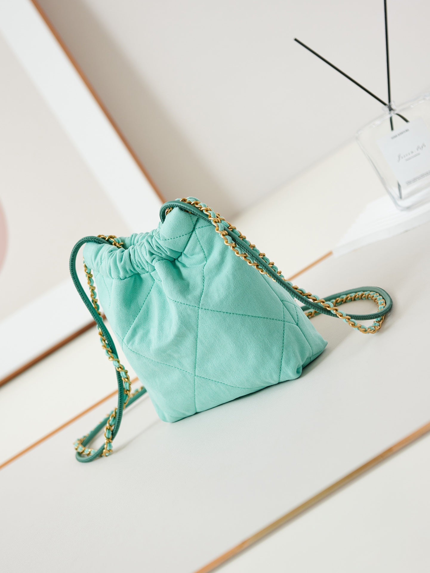 CC CLASSIC MINI 20 BAG IN TIFFANY BLUE CANVAS