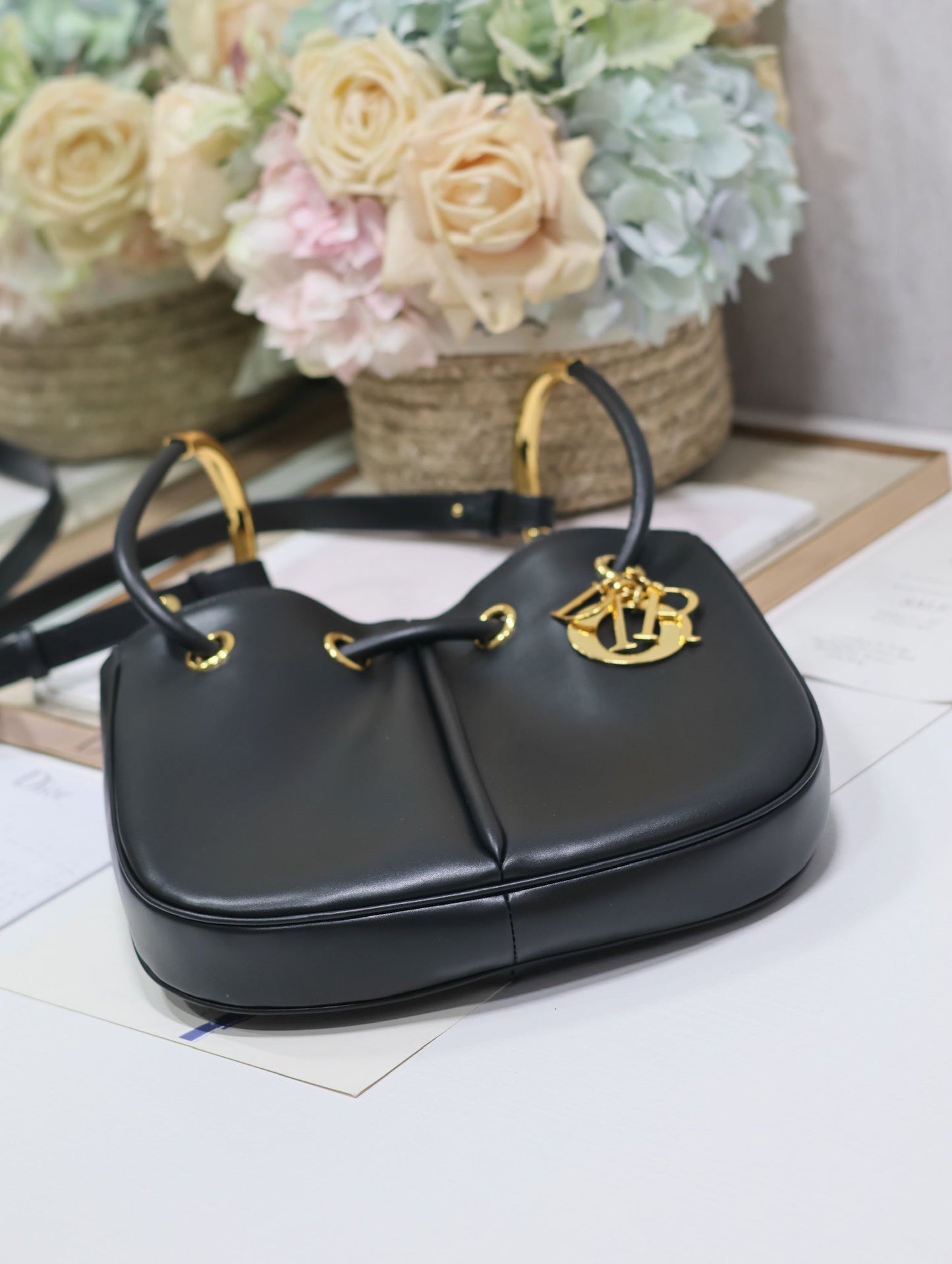 MINI 27 NOLITA BAG IN BLACK SMOOTH CALFSKIN