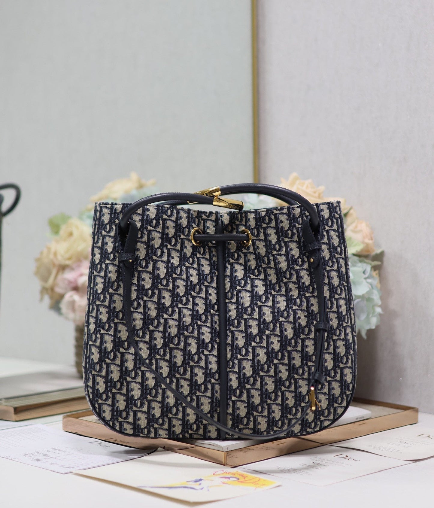 MEDIUM 34 NOLITA BAG IN BLUE MONOGRAM OBLIQUE JACQUARD