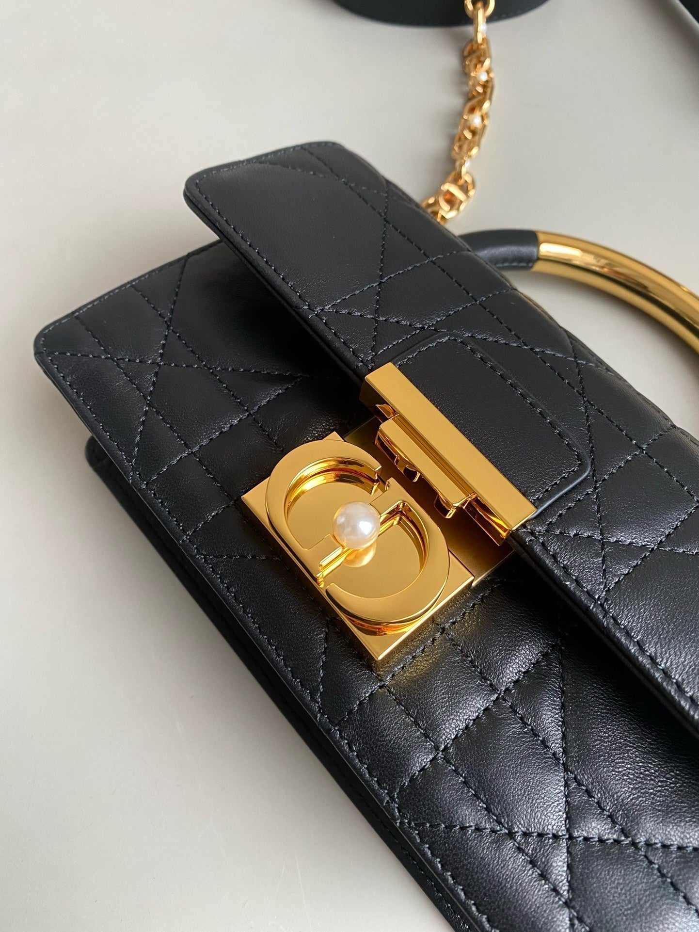 MINI ANGE 20 BAG IN BLACK CALFSKIN