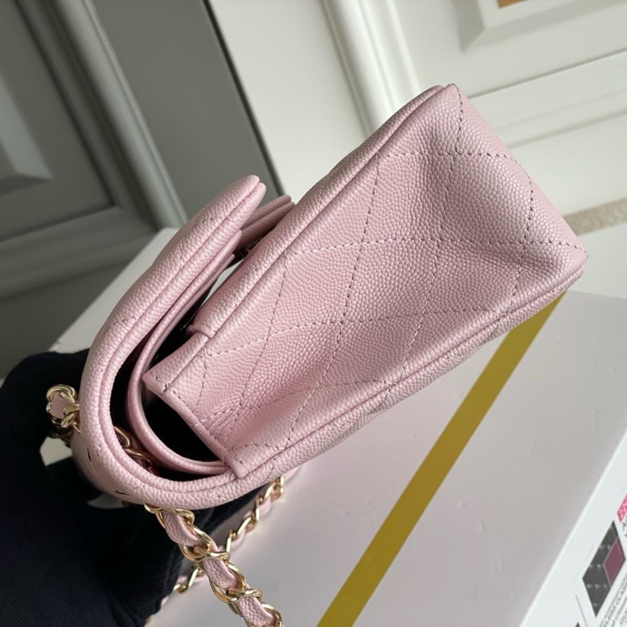 CC SMALL 23 FLAP BAG IN LIGHT PINK CALFSKIN/CAVIAR GOLD HARDWARE