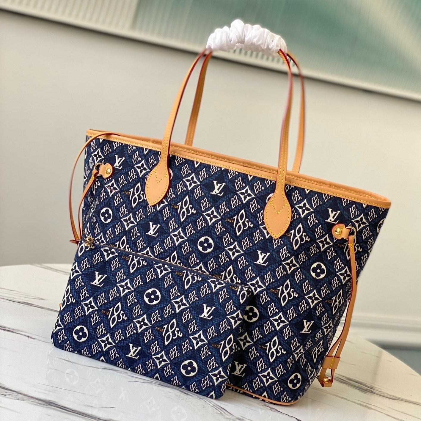 NEVERFULL MM WITH DUSTBAG 1854 MONOGRAM JACQUARD 31CM