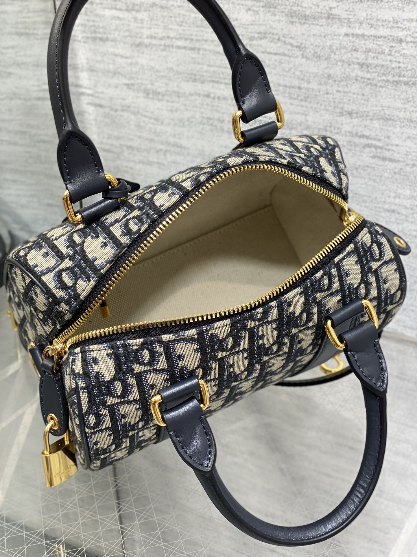 GROOVE 20 BAG IN BLACK MIX BEIGE OBLIQUE MONOGRAM JACQUARD