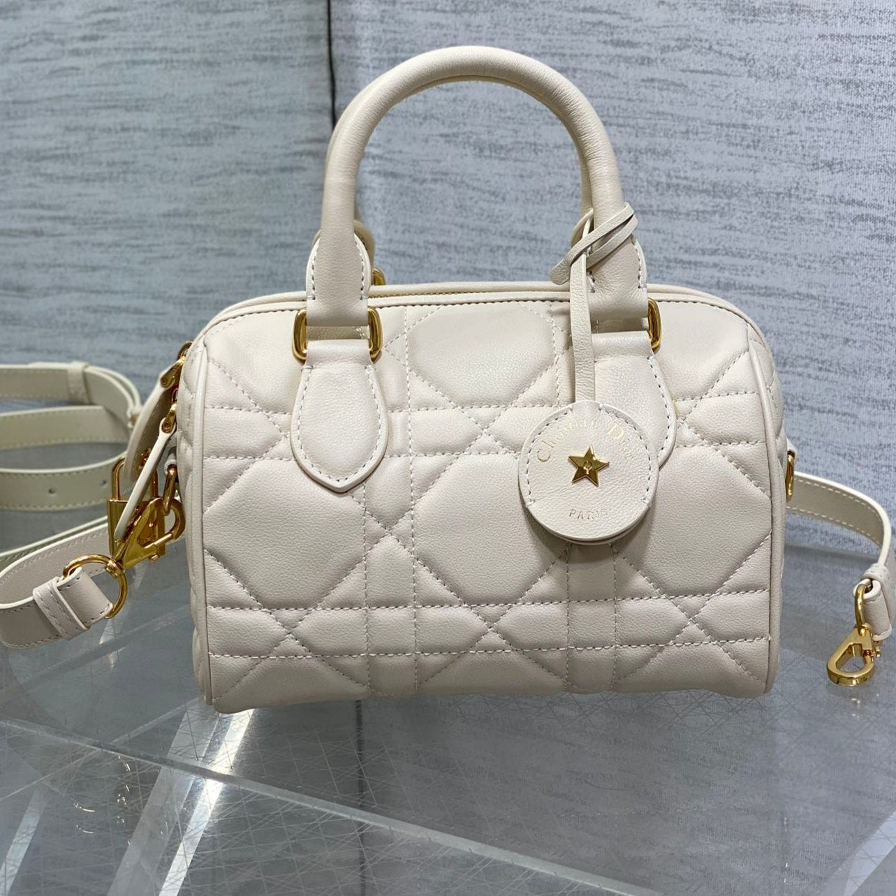 GROOVE 20 BAG IN WHITE CREAM LAMBSKIN