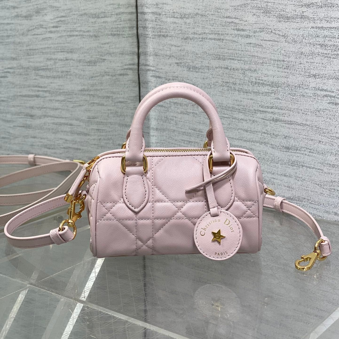 GROOVE MINI 17 BAG IN LIGHT PINK LAMBSKIN