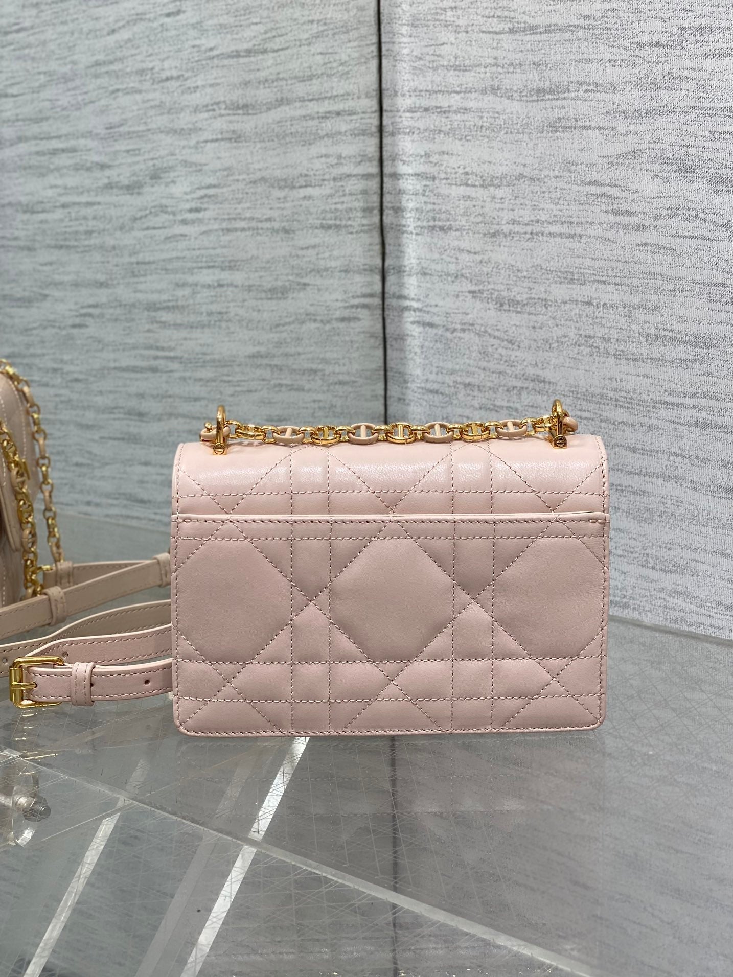 MISS CARO MINI 17 BAG IN LEMONADE PINK MACROCANNAGE LAMBSKIN